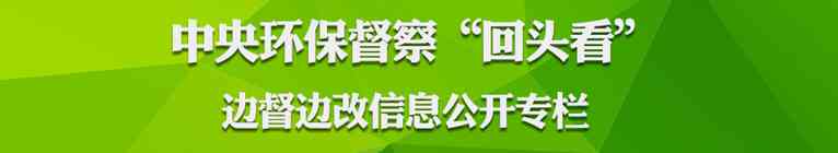 中央環保督察“回頭看”邊督邊改信息公開專欄